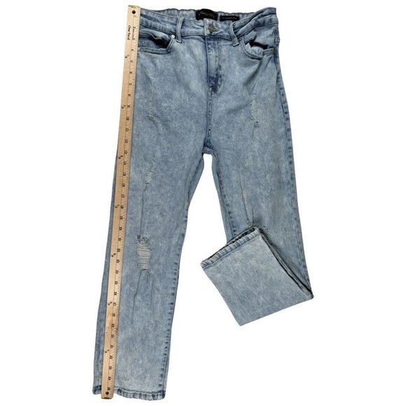 Kendall + Kylie The Icon High Rise Straight Jeans Distressed Size 7/28 - Picture 3 of 10